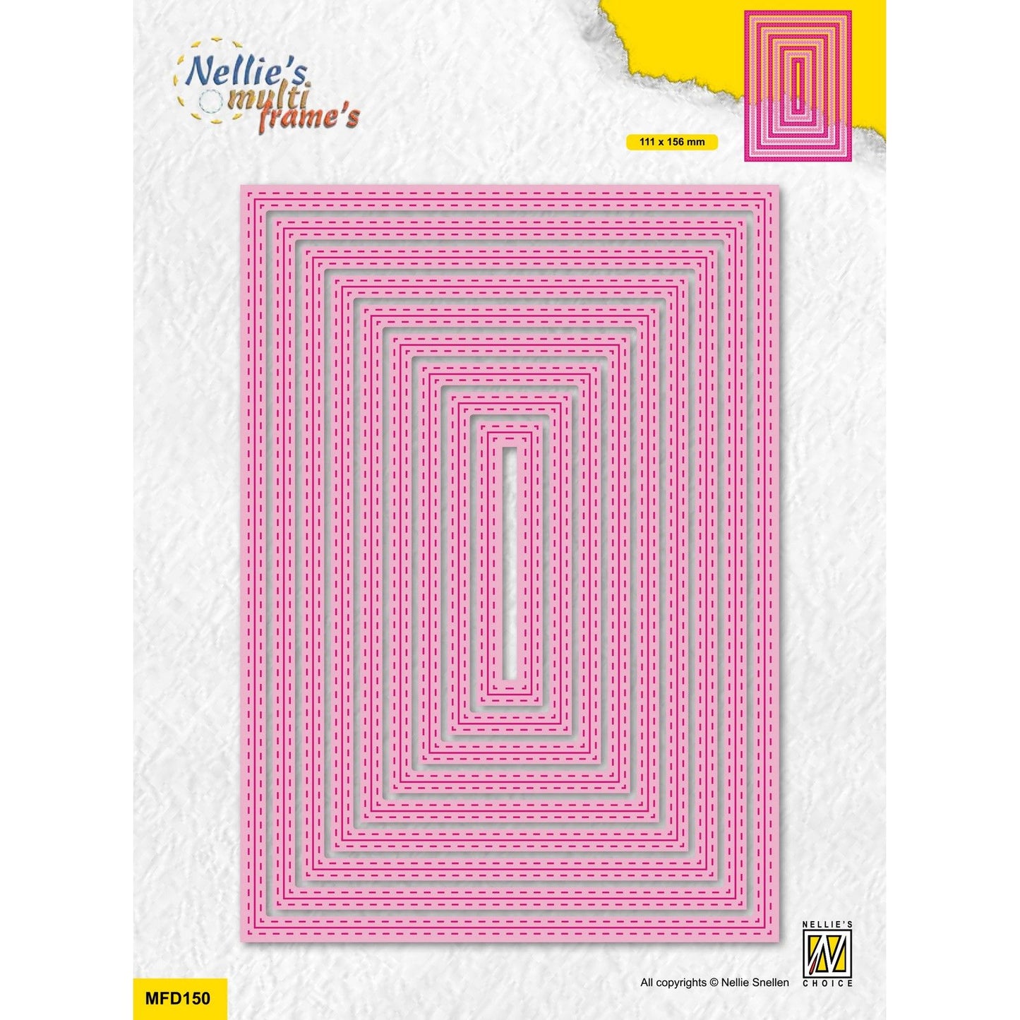 La scelta di Nellie • fustelle multitelaio rettangolo doppia linea tratteggiata 9pz.