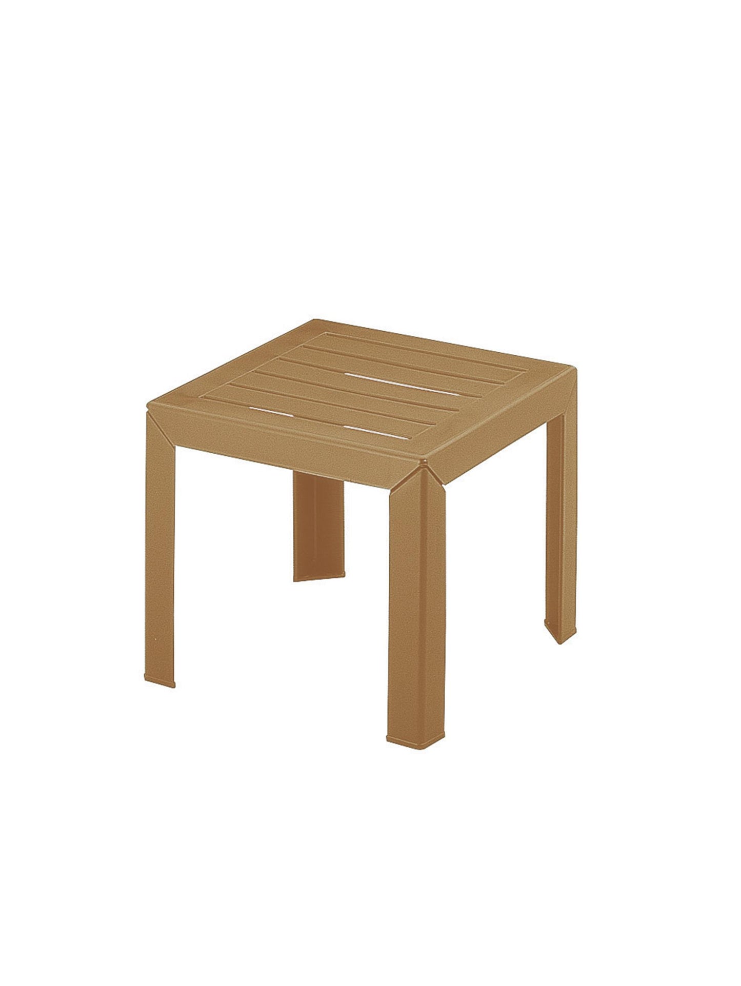 Grosfillex mesa auxiliar de jardín miami 40x40cm camel