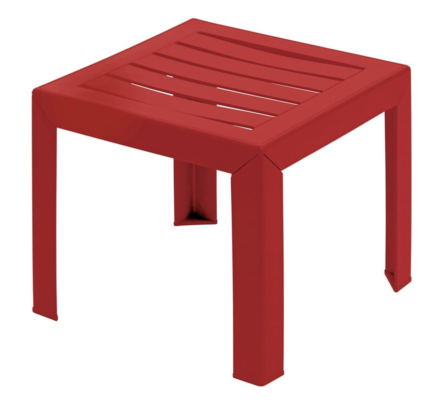 Grosfillex mesa auxiliar de jardín miami 40x40cm burdeos