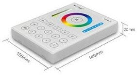 Miboxer interruttore wireless da superficie rgb-cct 2,4g 8 zone bianco - led0203