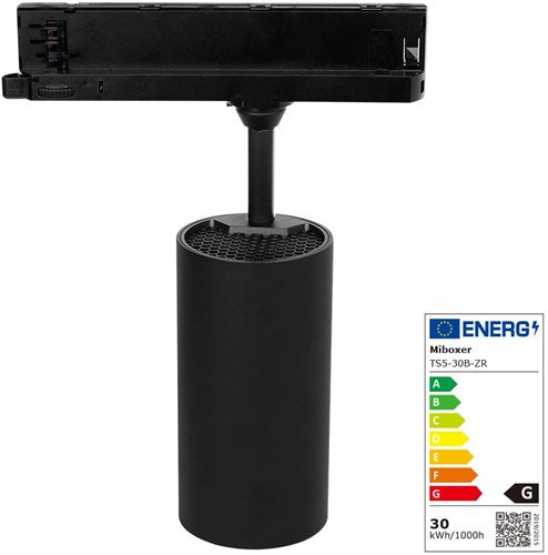 Miboxer rgb-cct led spot su binario trifase 30w nero - led0238