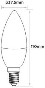 Miboxer rgb-cct led e14 vela 4w rf 2.4g - led0214