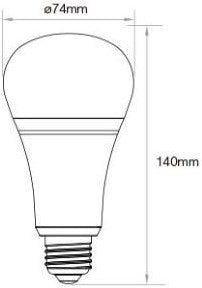Miboxer zigbee rgb-cct led e27 gls 12w - led0276