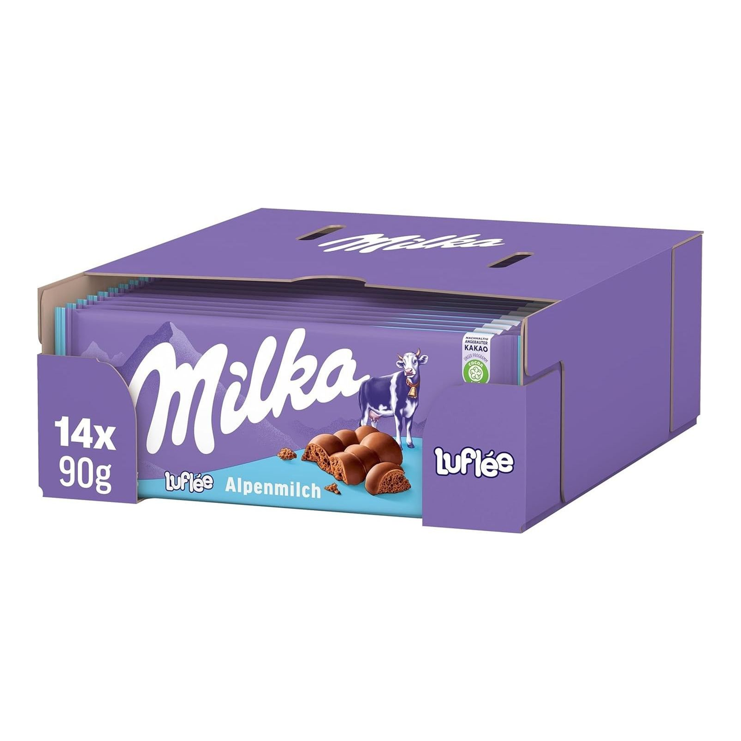 Chocolate con leche burbujeante Milka (14x 90gr)
