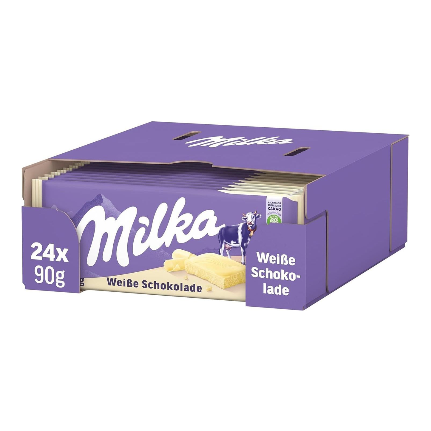 Barra de chocolate Milka flow pack blanco (24x 90gr)
