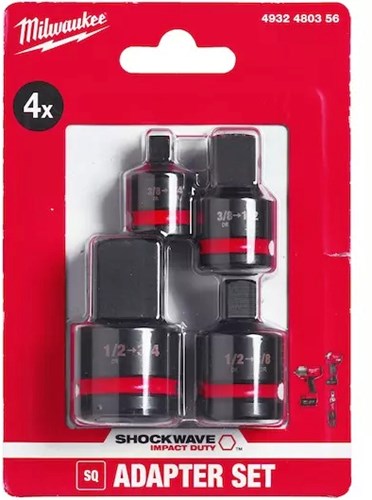 Milwaukee accesorios adaptador shockwave hex set-4pc - 4932480356