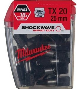 Accessori Milwaukee shockwave ir tx 20 x 25 mm (25 pezzi) - 4932430875