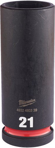 Accesorios Milwaukee vaso de impacto shockwave 1 2 largo 21 mm | 1 pieza - 4932480339