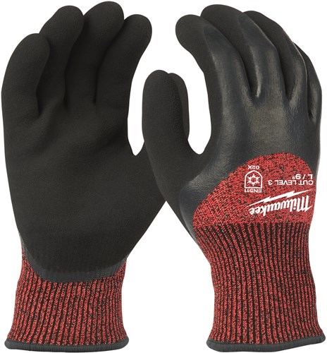 Milwaukee accessoires milwaukee winter snijklasse 3 gedimde werkhandschoenen winter handschoenen cut level 3 l 9 -1pc - 4932471348