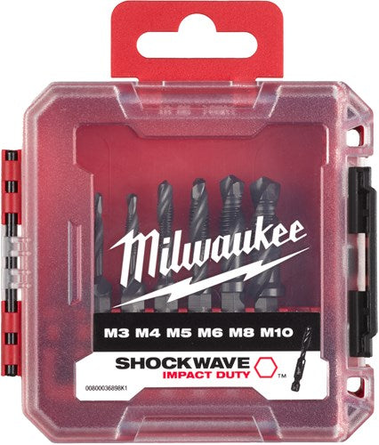 Accessori Milwaukee Combinazione rubinetto trapano Milwaukee | 1 4 hss-g | set di maschi per trapano combinati - 4932498267