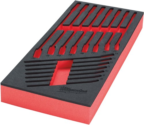 Milwaukee empty 15 pc maxbite flex head spanner set foam insert lege foam inlay ringratel-steeksleutel flex set max bite™ (15-delig) - 4932493667