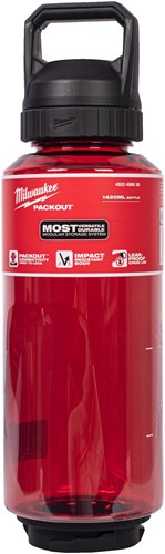 Bottiglia in plastica Milwaukee packout™ con tappo | 1420ml| rosso - 4932498638