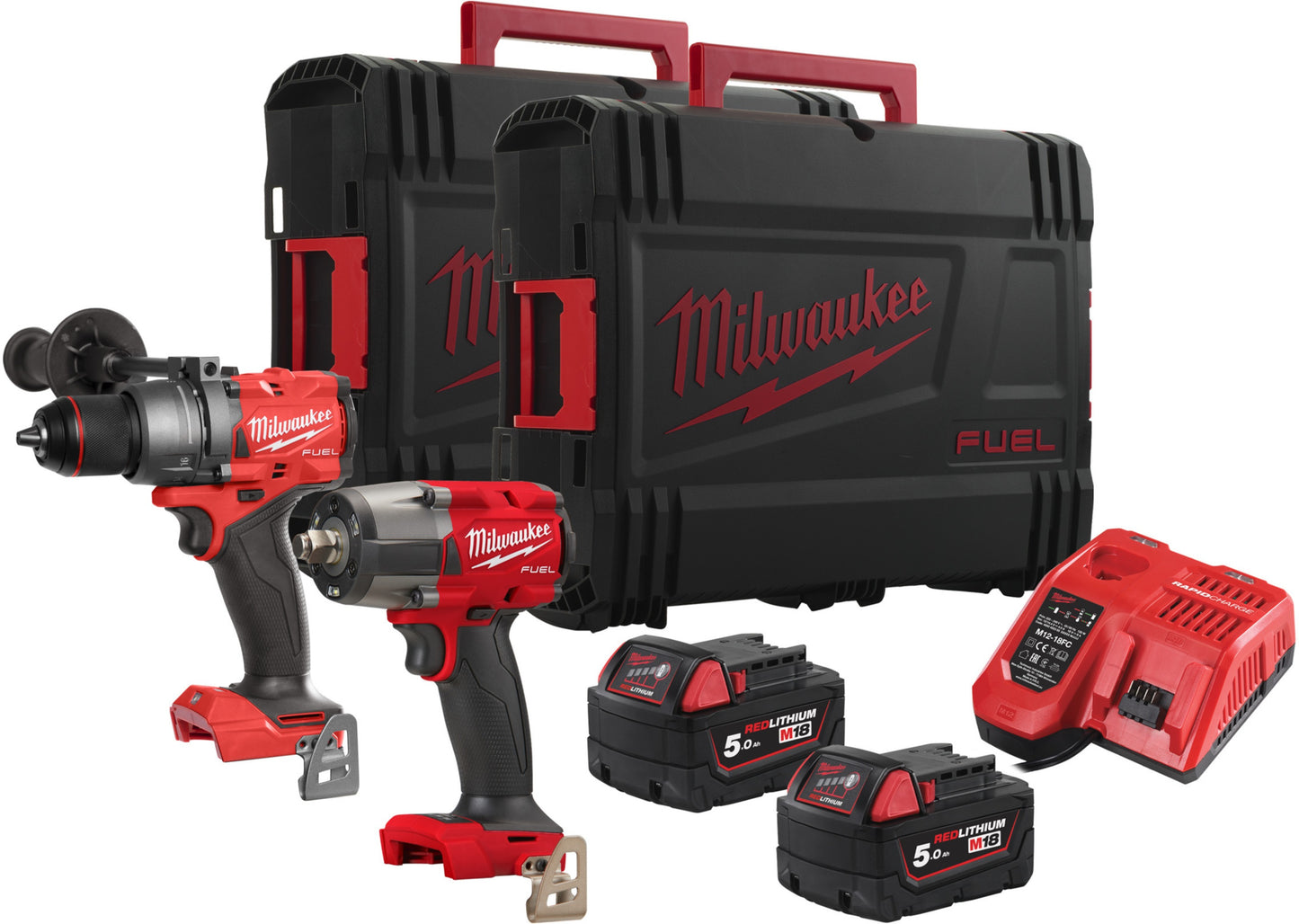 Kit de 2 unidades de paquete de energía de combustible Milwaukee m18 fpp2f3-502x m18 (m18fpd3, fmtiw2f12, 2 x 5.0ah) - 4933492518