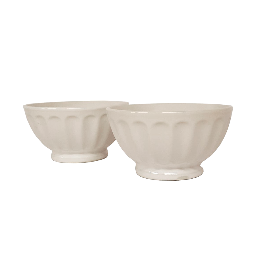 Mini cuencos blanco ø9x5cm 2 piezas