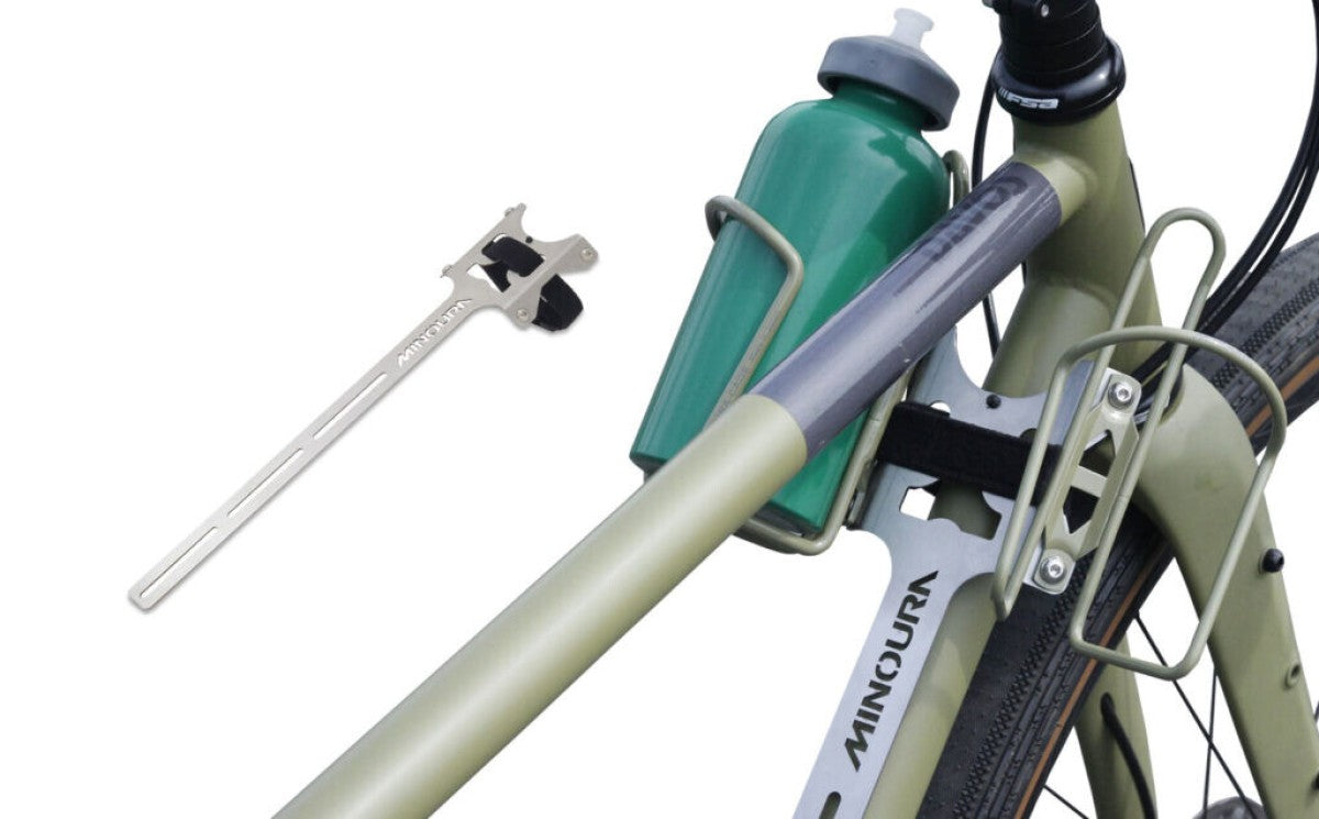 Morsetto per portaborraccia Minoura doppio supporto per tubo obliquo emb-2b
