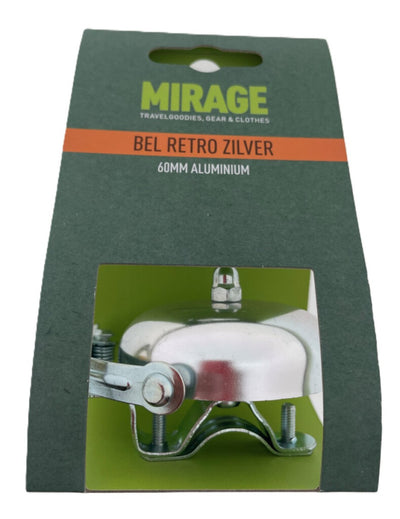 Campana Mirage retrò in alluminio 60mm, argento