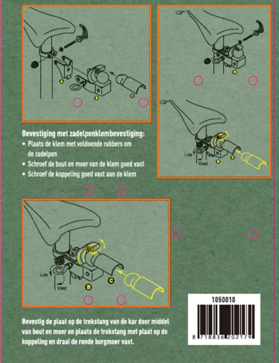 Mirage Bicycle Railer Asiento después del accesorio, plata, 22 ~ 24 mm