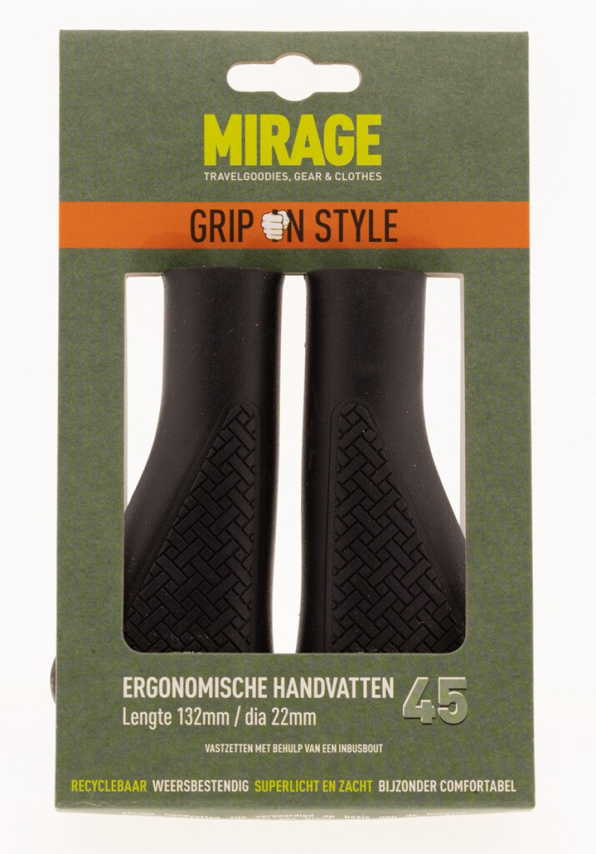 MANEJES DE LA BICURA MIRAGIA - ergonómico, negro, 132 mm
