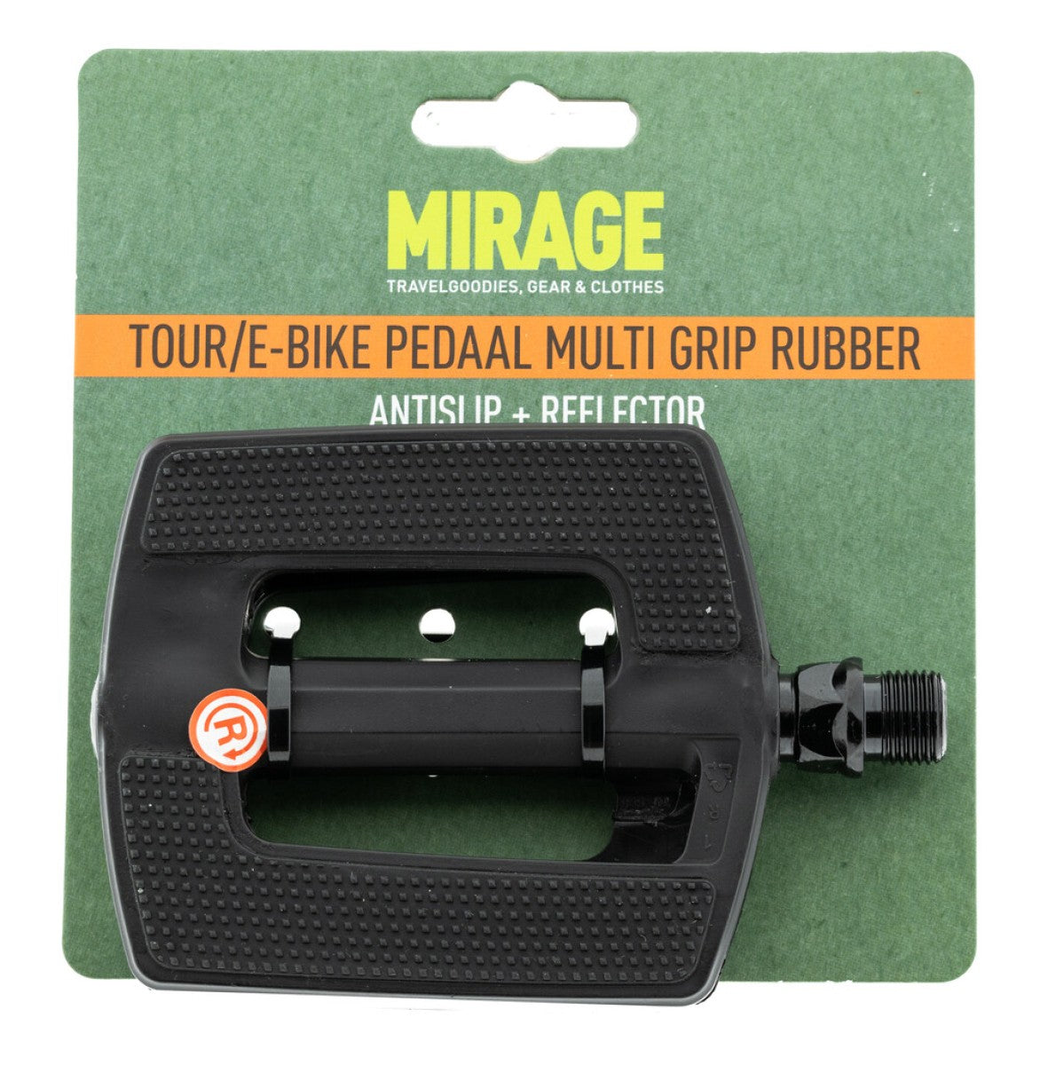 Pedali Mirage tour ebike multigrip plastica gomma nero