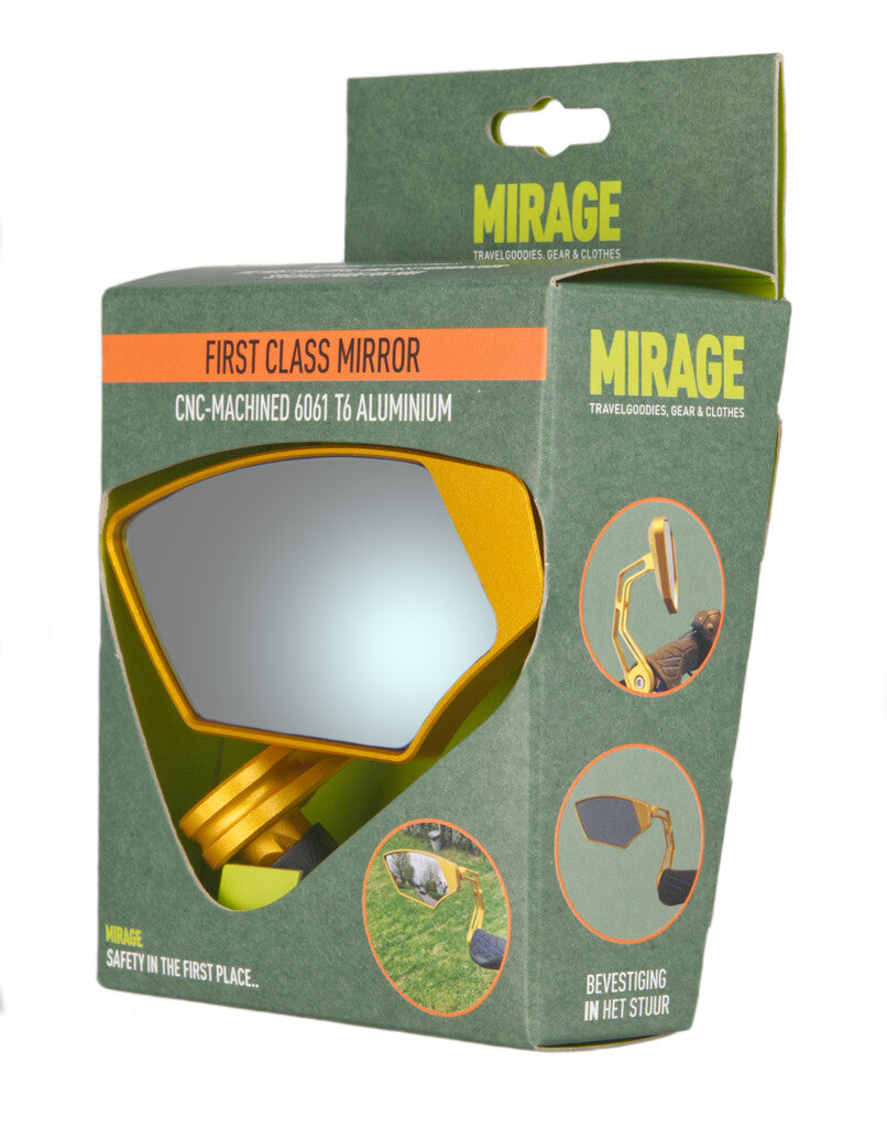 Mirage Mirror Bar-end girando doras de vidrio de atenuación de lujo en el menú