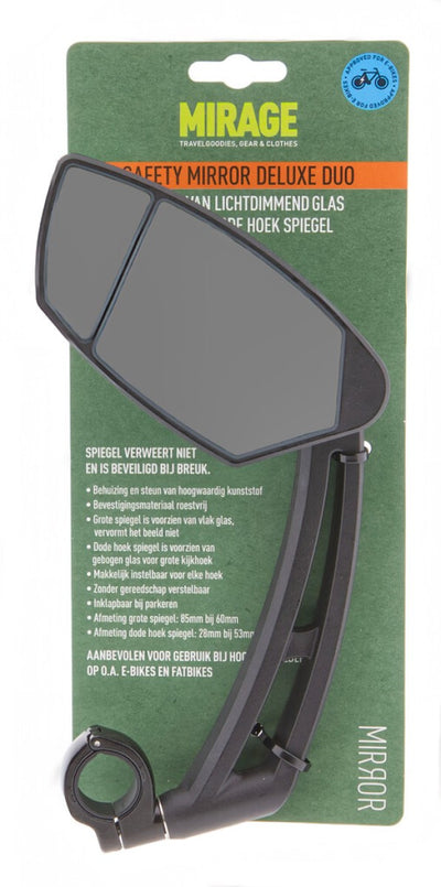 Mirage specchio deluxe duo oscurante vetro e-bike sinistra
