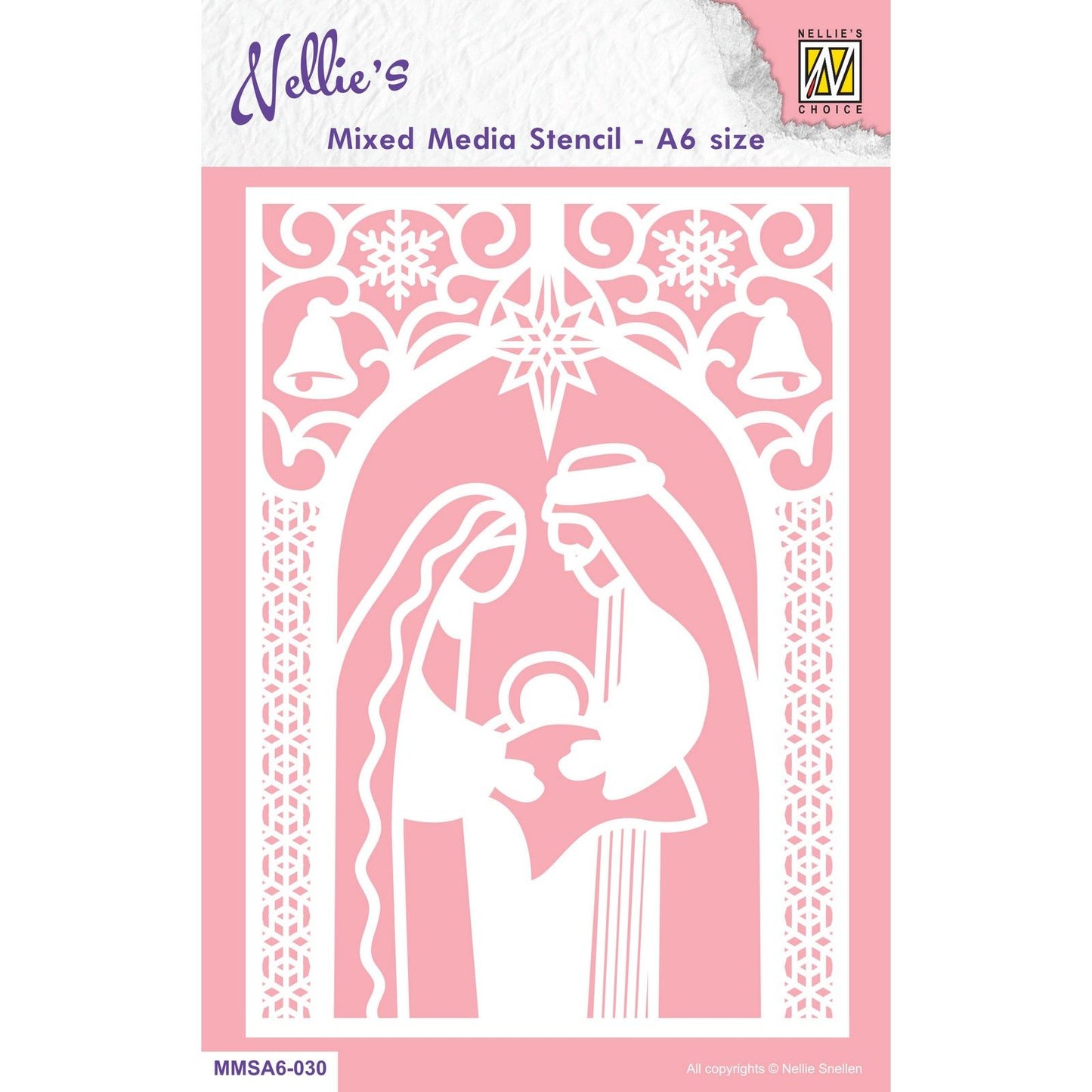 La scelta di Nellie • stencil formato A6 per presepe di Natale