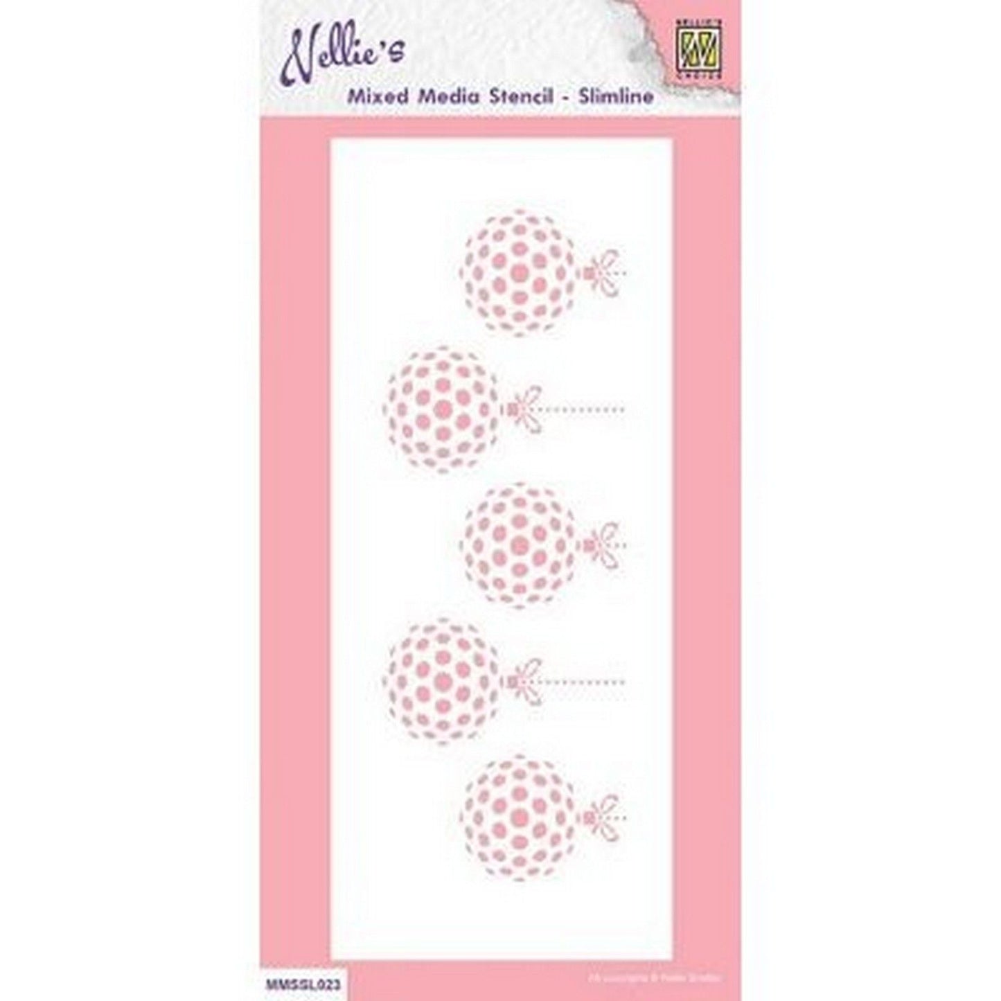 La scelta di Nellie • palline di Natale stencil di dimensioni sottili