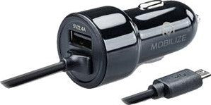 Mobilize Caricatore USB da auto doppio 4800 mA + cavo micro USB nero 1 m - 9540125