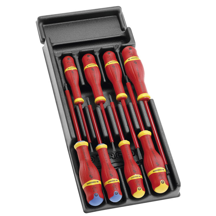 Módulo Facom de 8 destornilladores protwist® aislados - 1000 voltios - mod.at1ve