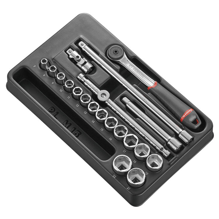 Modulo Facom 3 prese 8” 6 facce e cricchetto