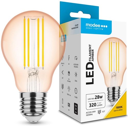 Modee led gls e27 4-33w 1800k filamento ambra - led7442
