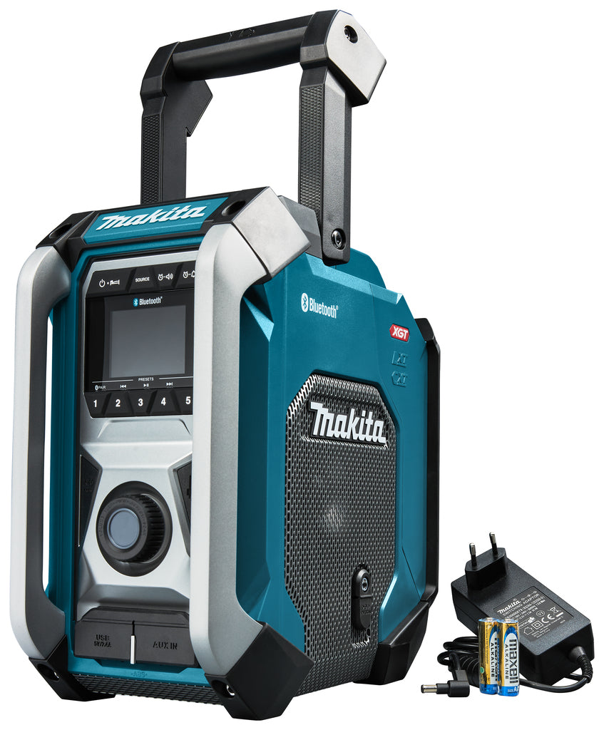 Makita mr006gz | radio de construcción | fm am bluetooth | cuerpo | sin pilas ni cargador, en caja - mr006gz