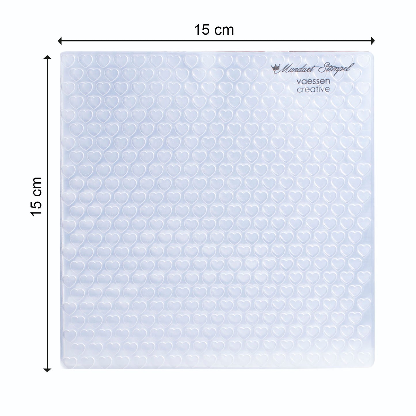 Timbro Mundart • modello per embossura piccoli cuori