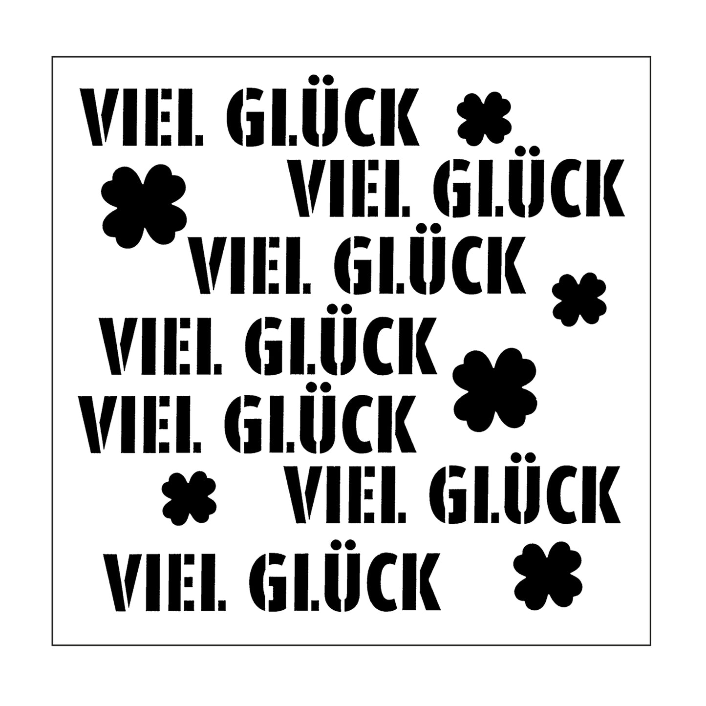 Timbro Mundart • stencil Testo tedesco "fell glück".