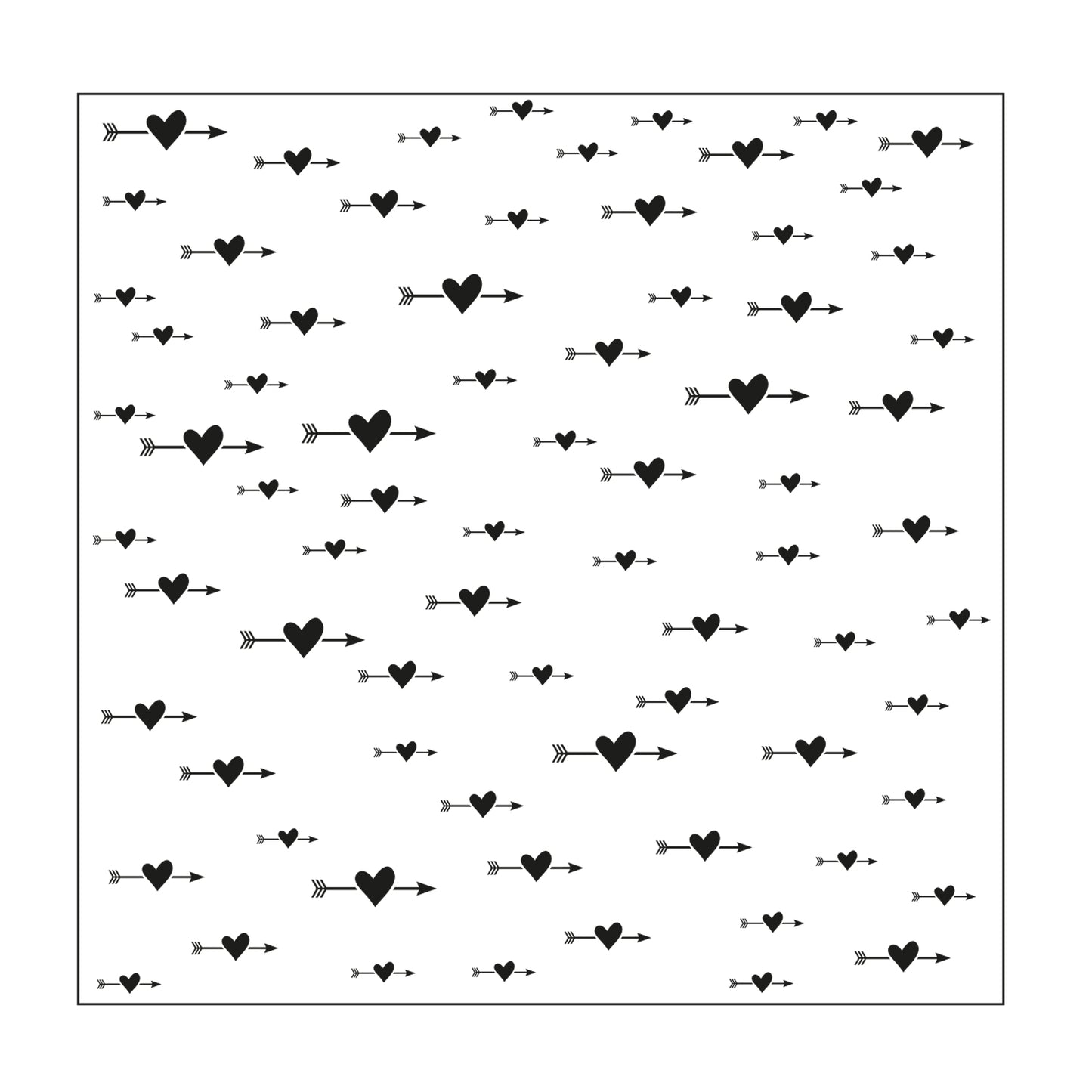 Timbro Mundart • stencil cuore con freccia