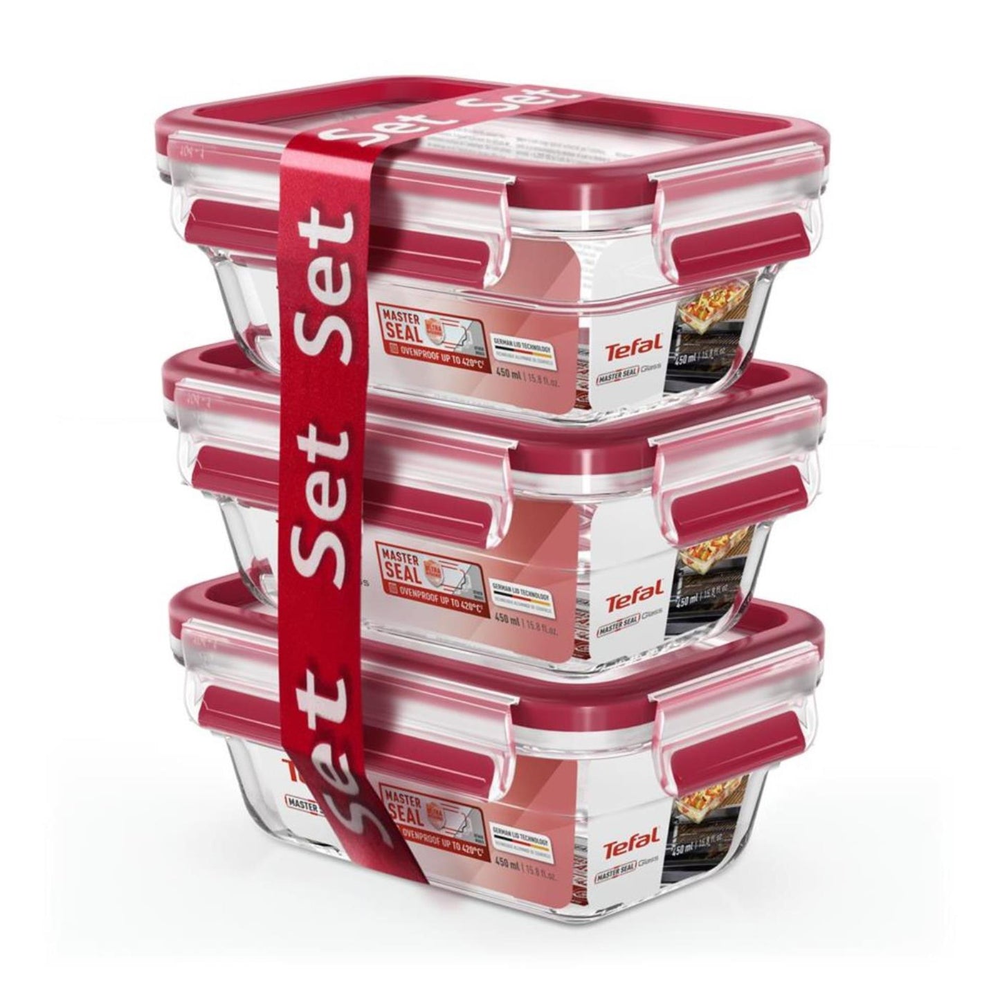 Set di bicchieri Tefal Master Seal da 3 x 450 ml