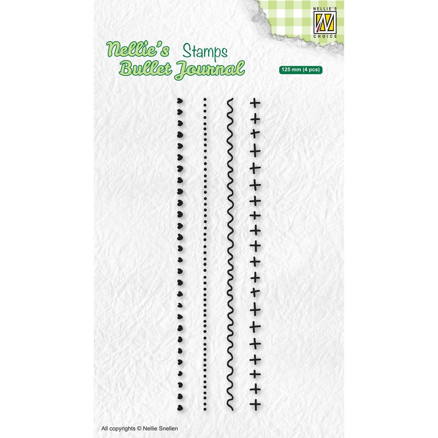 La scelta di Nellie • timbri trasparenti adatti al set di bordi 3 del bullet journal di Nellie