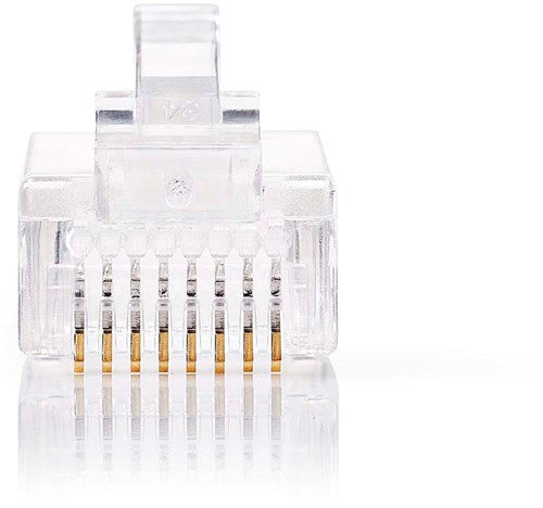 Connettore Nedis RJ45 | maschio | incagliato utp cat5 | giusto | dorato | 10 pezzi | pvc | trasparente | scatola - ccgb89301tp