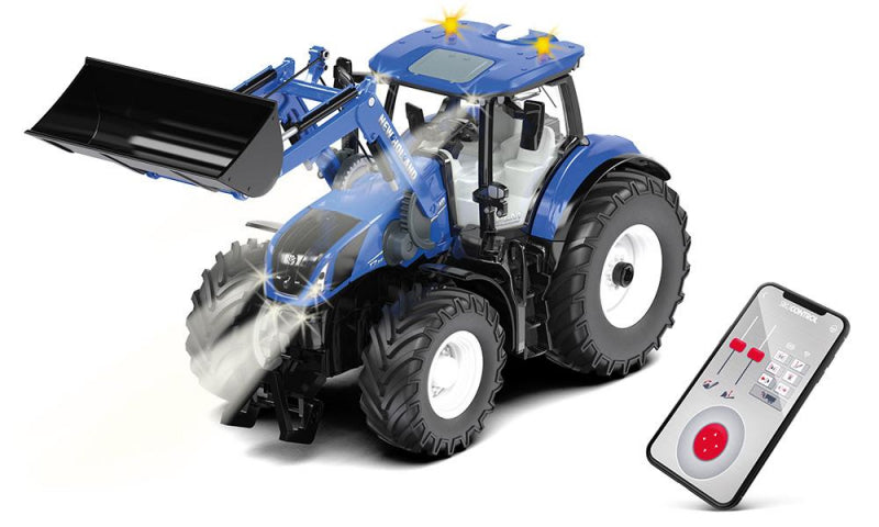 Siku New Holland T7.315 con caricatore frontale e controllo tramite app (1:32)