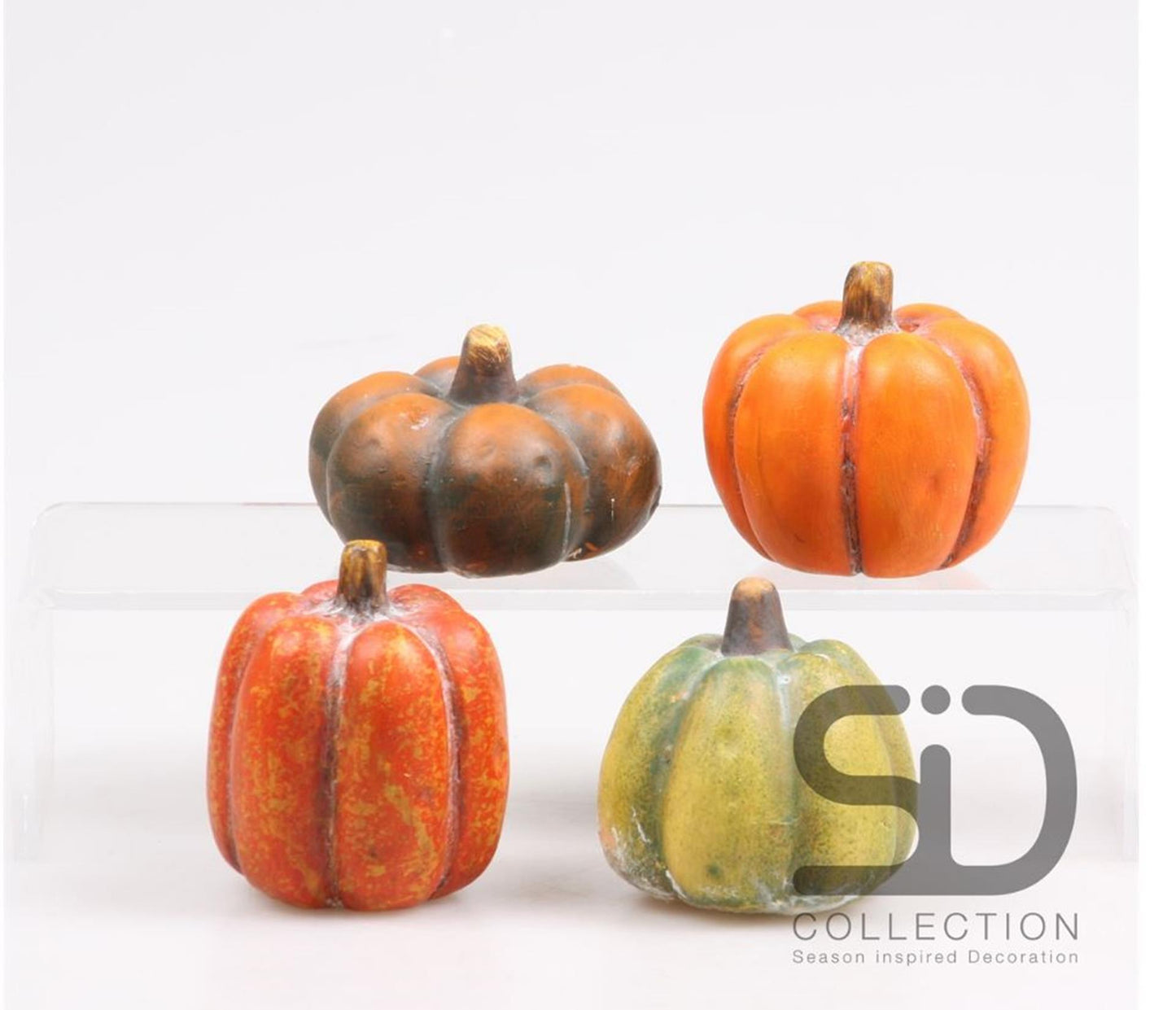 Decoración inspirada en la temporada calabaza polystone pequeña 5x5x6cm