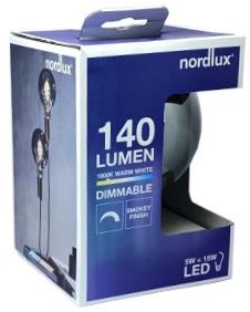 Enzo nordlux led globe g125 e27 5-15w 1800k filament spiraal grey dimbaar - 2760140