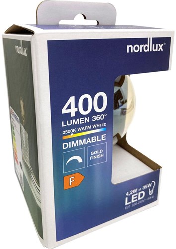 Enzo nordlux led globe g95 e27 4,2-35w 2500k filament gold dimbaar - 2760130