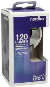 Nordlux led gls e27 5-13w 1800k filamento espiral gris regulable - 2760060