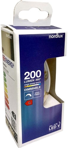 Nordlux Vela LED E14 3-15W 2000K filamento oro espiral regulable - 2760000