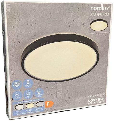 Nordlux Plafón LED noxy 17w 3000 4000k 35cm negro - 4802379