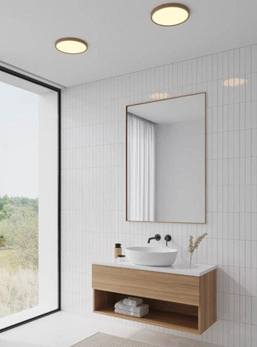 Nordlux Plafón LED oja 29 madera 17w 2700k blanco cálido 29cm - 4802319