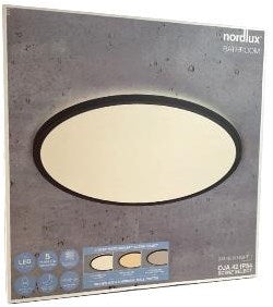 Nordlux Plafón LED oja 42 negro 19w 3000k 4000k 42cm - 4802314