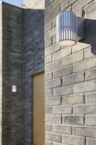 Nordlux lampada da parete aludra rotonda e27 argento antracite ip54 - 4800941