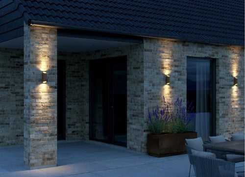 Nordlux lampada da parete nico tonda 2x gu10 ruggine ip54 - 4800916