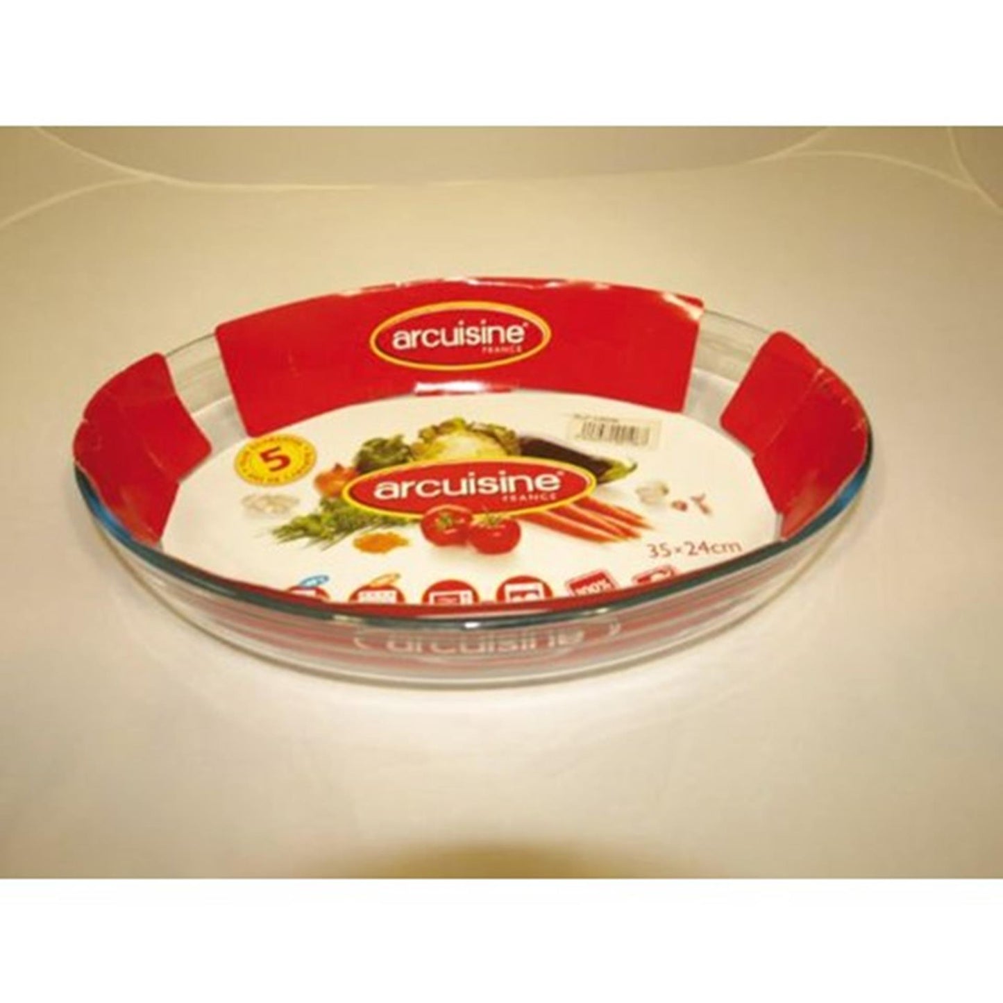 Plato ovalado Pyrex arcuisine cristal 35x24 cm